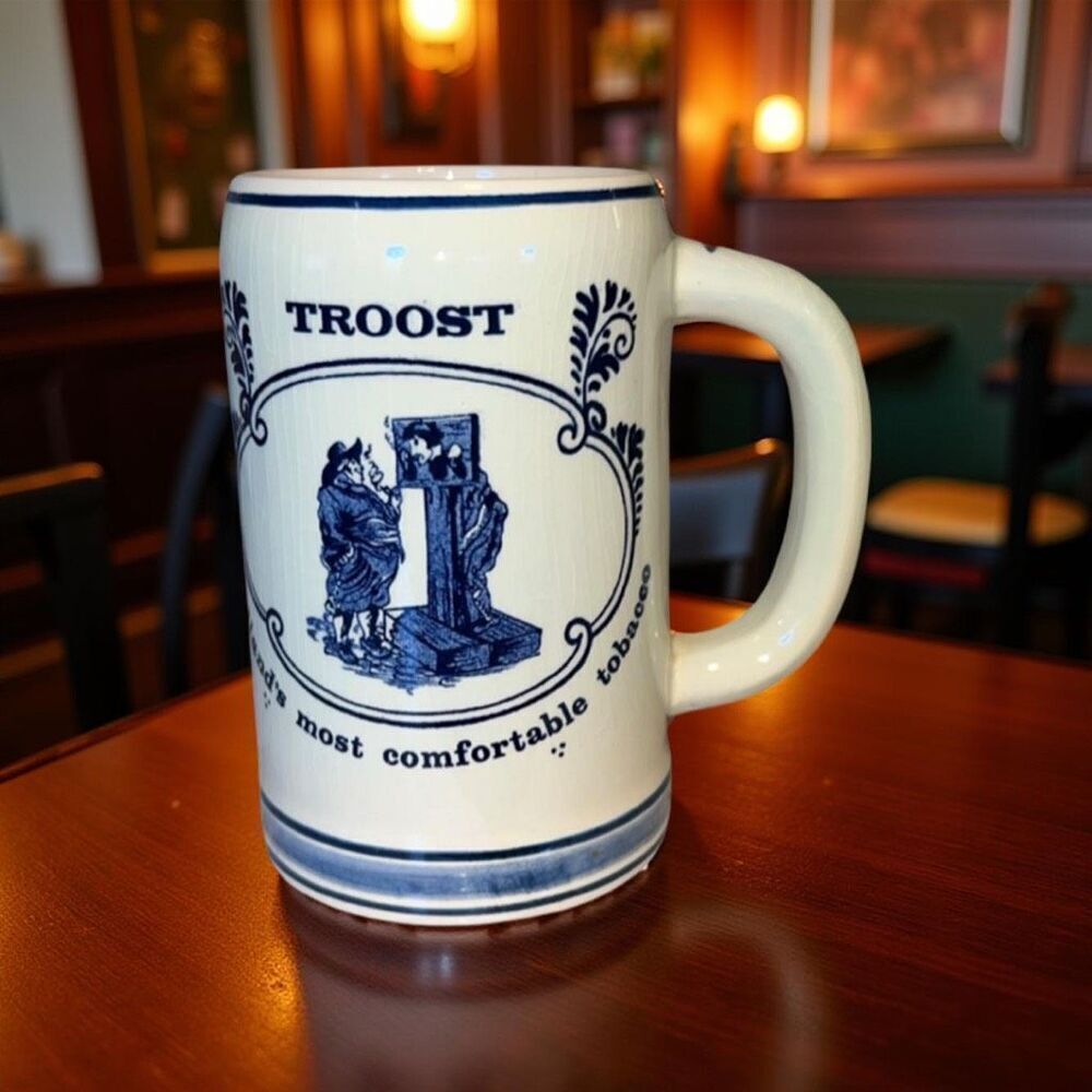 Vintage Troost Tobacco Hand Painted Delft Mug